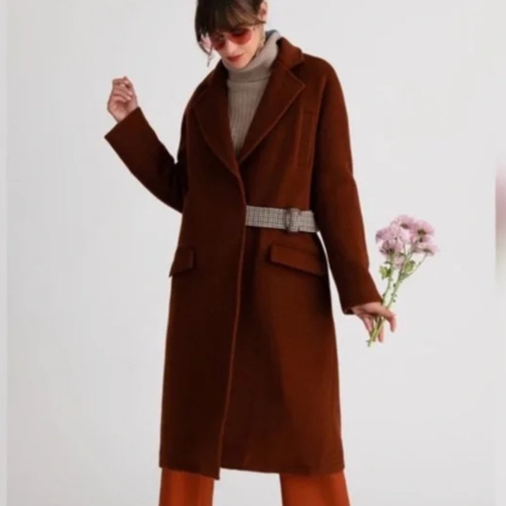 Petite Studio Carmen Wool Coat Cinnamon